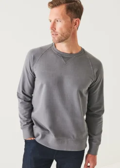 PATRICK ASSARAF Pima Stretch Fleece Crewneck|Men Sweatshirts & Hoodies