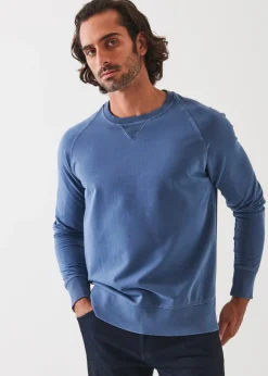 PATRICK ASSARAF Pima Stretch Fleece Crewneck|Men Sweatshirts & Hoodies
