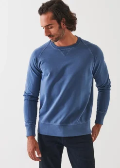 PATRICK ASSARAF Pima Stretch Fleece Crewneck|Men Sweatshirts & Hoodies