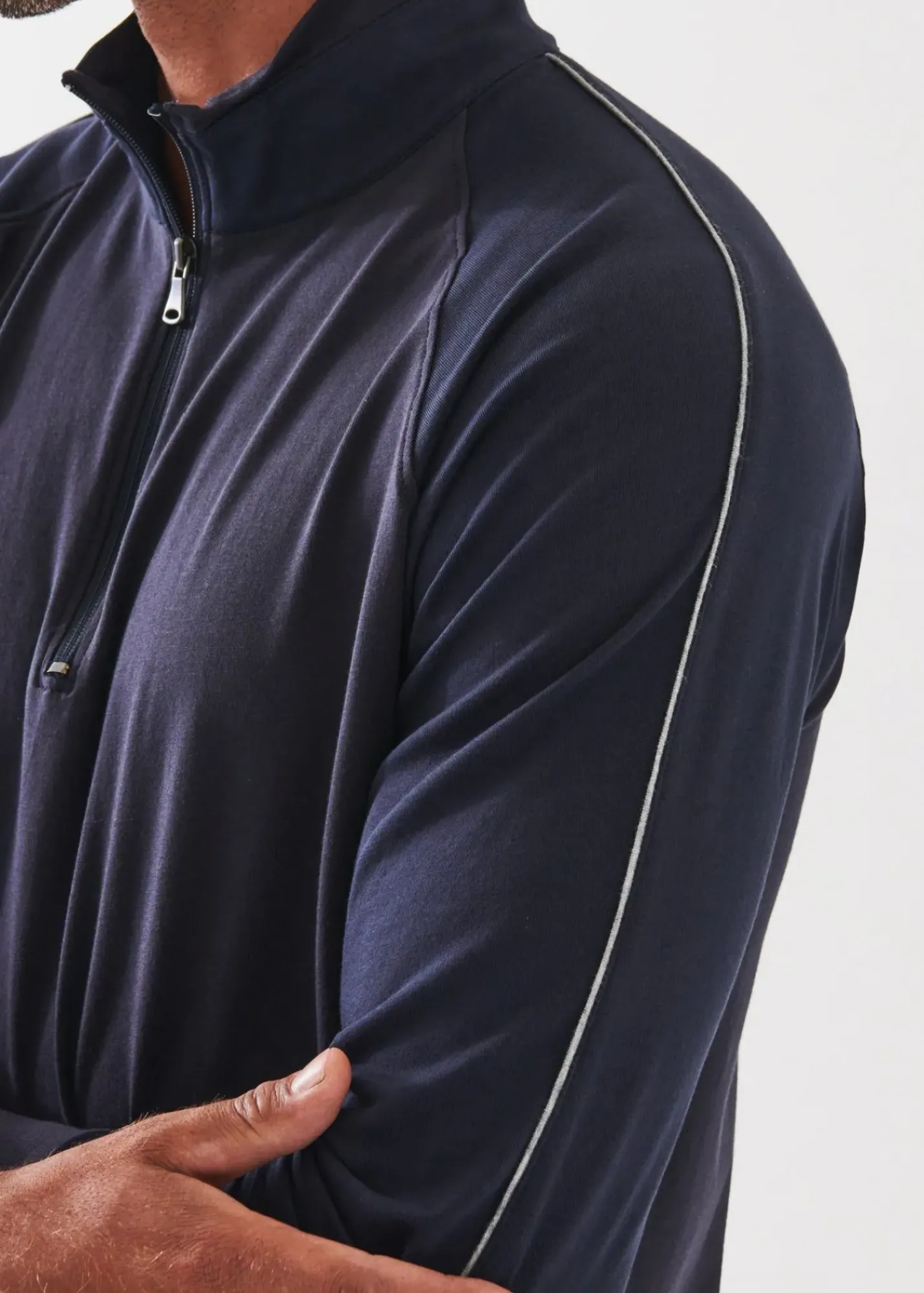 PATRICK ASSARAF Pima Stretch Fleece Degrade Crewneck|Men Sweatshirts & Hoodies