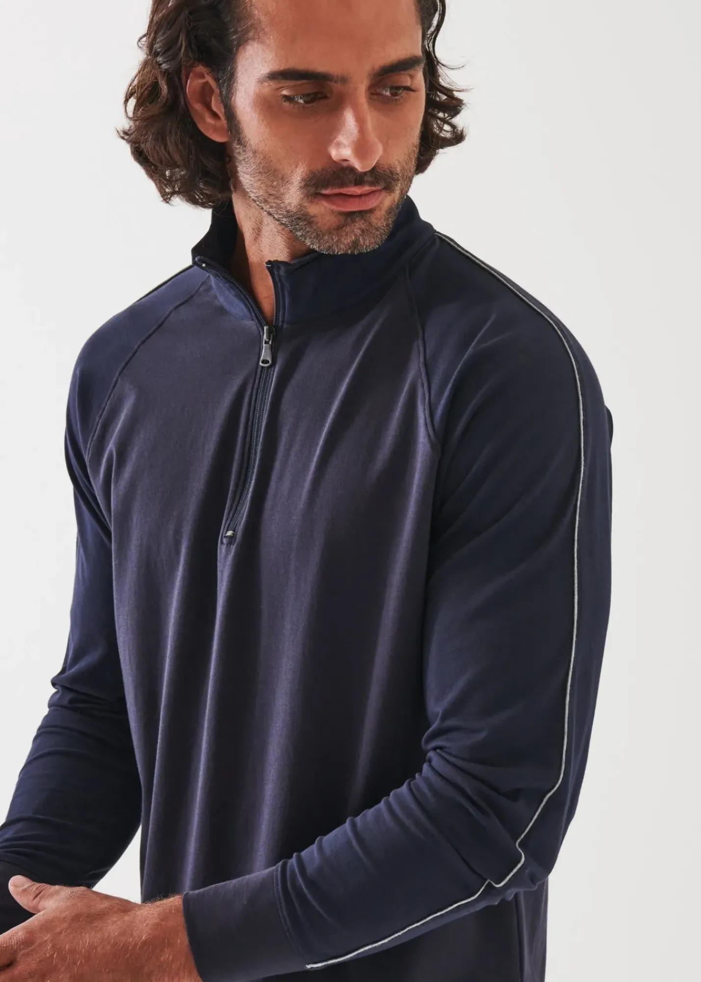 PATRICK ASSARAF Pima Stretch Fleece Degrade Crewneck|Men Sweatshirts & Hoodies