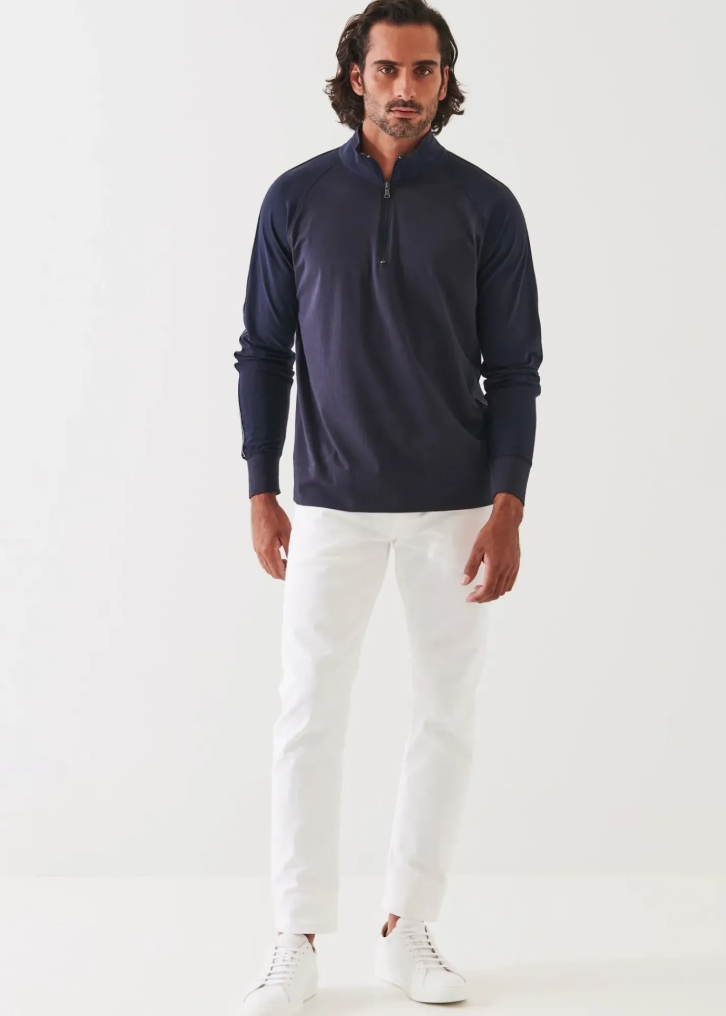 PATRICK ASSARAF Pima Stretch Fleece Degrade Crewneck|Men Sweatshirts & Hoodies