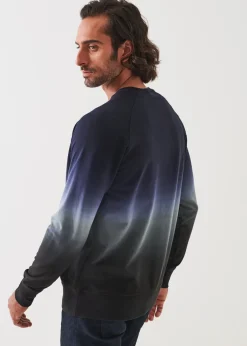 PATRICK ASSARAF Pima Stretch Fleece Degrade Crewneck|Men Sweatshirts & Hoodies