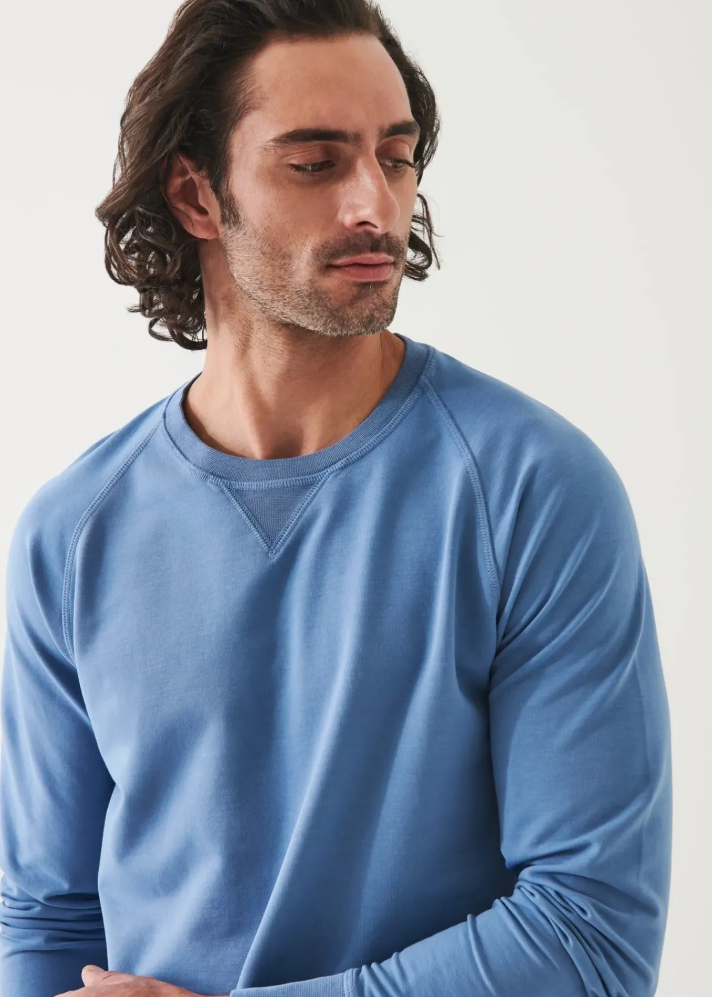 PATRICK ASSARAF Pima Stretch Fleece Track Jacket|Men Sweatshirts & Hoodies