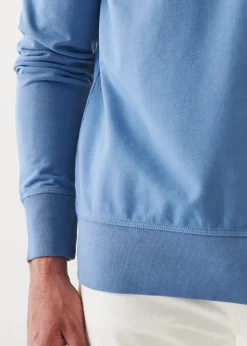 PATRICK ASSARAF Pima Stretch Fleece Track Jacket|Men Sweatshirts & Hoodies