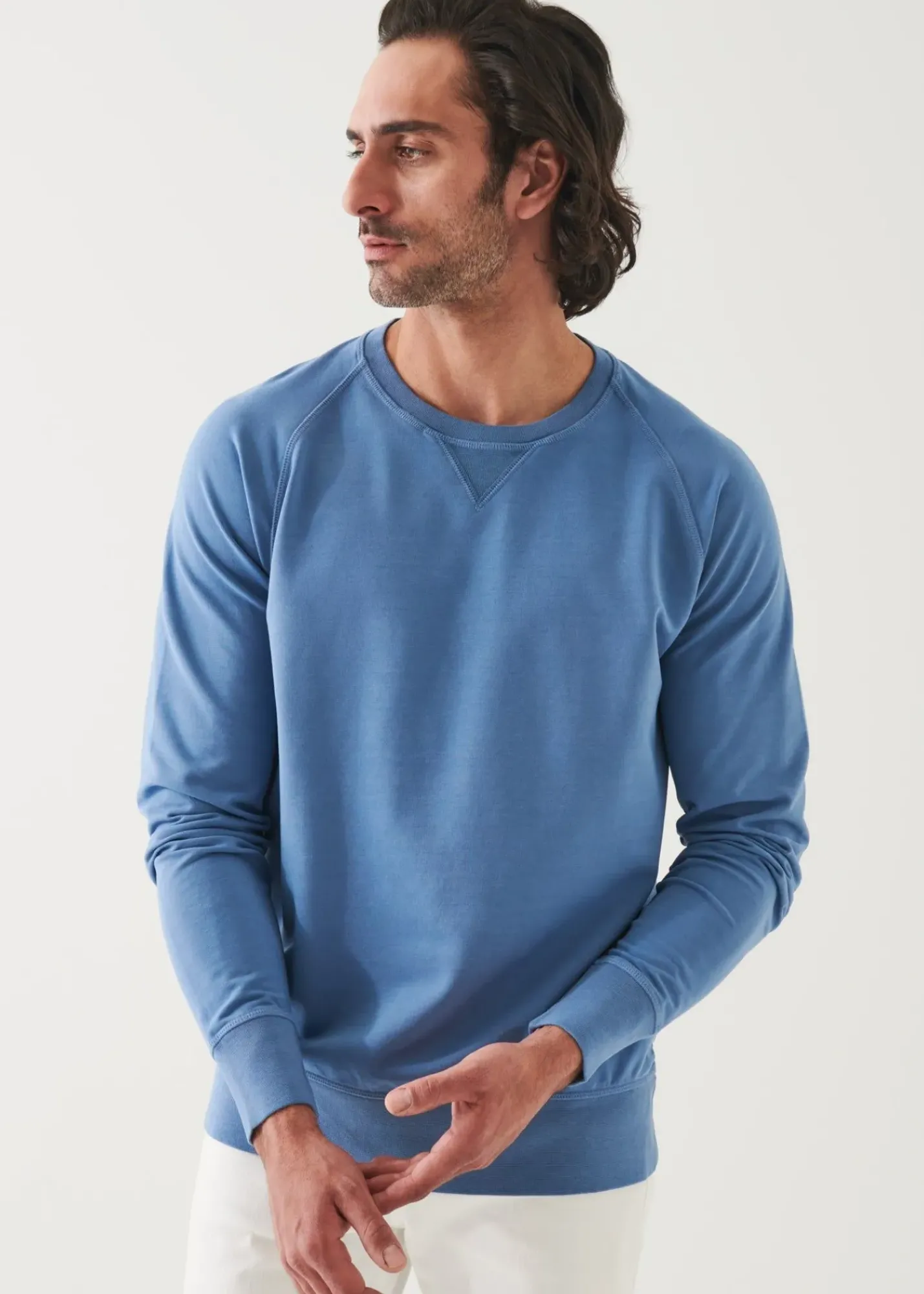 PATRICK ASSARAF Pima Stretch Fleece Track Jacket|Men Sweatshirts & Hoodies