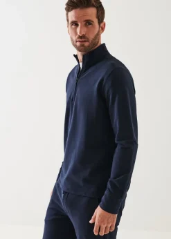 PATRICK ASSARAF Pima Stretch Fleece Zip-Up Hoodie|Men Sweatshirts & Hoodies