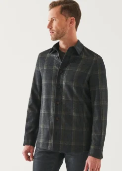 PATRICK ASSARAF Plaid Shirt Jacket|Men Outerwear