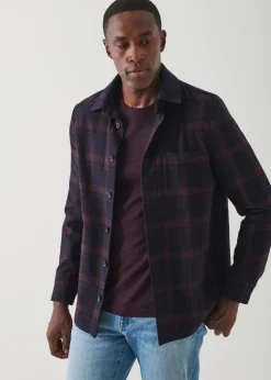 PATRICK ASSARAF Plaid Shirt Jacket|Men Outerwear