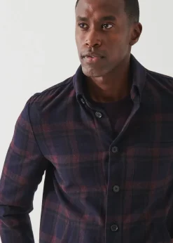 PATRICK ASSARAF Plaid Shirt Jacket|Men Outerwear