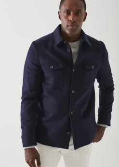 PATRICK ASSARAF Plaid Shirt Jacket|Men Shirt Jackets