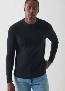 PATRICK ASSARAF Plaited Merino Wool Crewneck|Men Knitwear