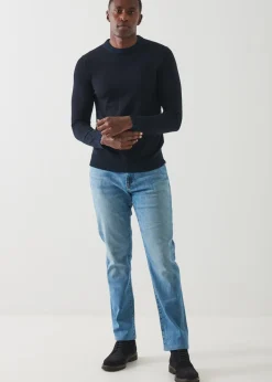 PATRICK ASSARAF Plaited Merino Wool Crewneck|Men Knitwear