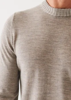 PATRICK ASSARAF Plaited Merino Wool Crewneck|Men Knitwear