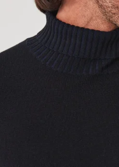 PATRICK ASSARAF Plaited Merino Wool Turtleneck|Men Knitwear