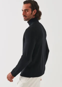 PATRICK ASSARAF Plaited Merino Wool Turtleneck|Men Knitwear