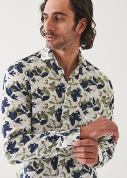 PATRICK ASSARAF Printed Cotton Long Sleeve Shirt|Men Shirts