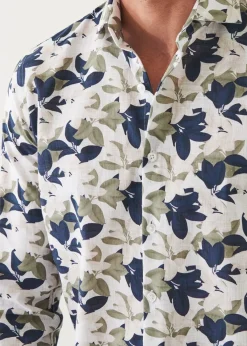 PATRICK ASSARAF Printed Cotton Long Sleeve Shirt|Men Shirts