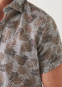 PATRICK ASSARAF Printed Linen Shirt|Men Shirts