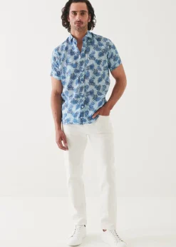 PATRICK ASSARAF Printed Linen Shirt|Men Shirts