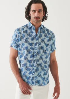 PATRICK ASSARAF Printed Linen Shirt|Men Shirts