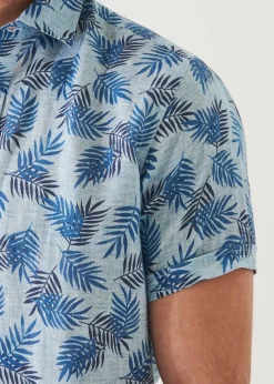 PATRICK ASSARAF Printed Linen Shirt|Men Shirts