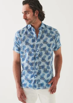 PATRICK ASSARAF Printed Linen Shirt|Men Shirts