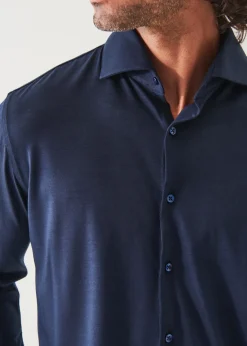 PATRICK ASSARAF Reda Active Wool Knit Shirt|Men Shirts