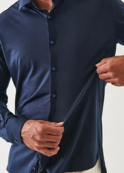 PATRICK ASSARAF Reda Active Wool Knit Shirt|Men Shirts