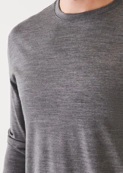 PATRICK ASSARAF Reda Active Wool Long-Sleeve Knit T-Shirt|Men T-Shirts