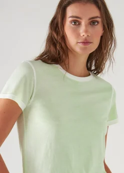 PATRICK ASSARAF Reverse Spray Lightweight Pima Cotton T-Shirt|Women T-Shirts