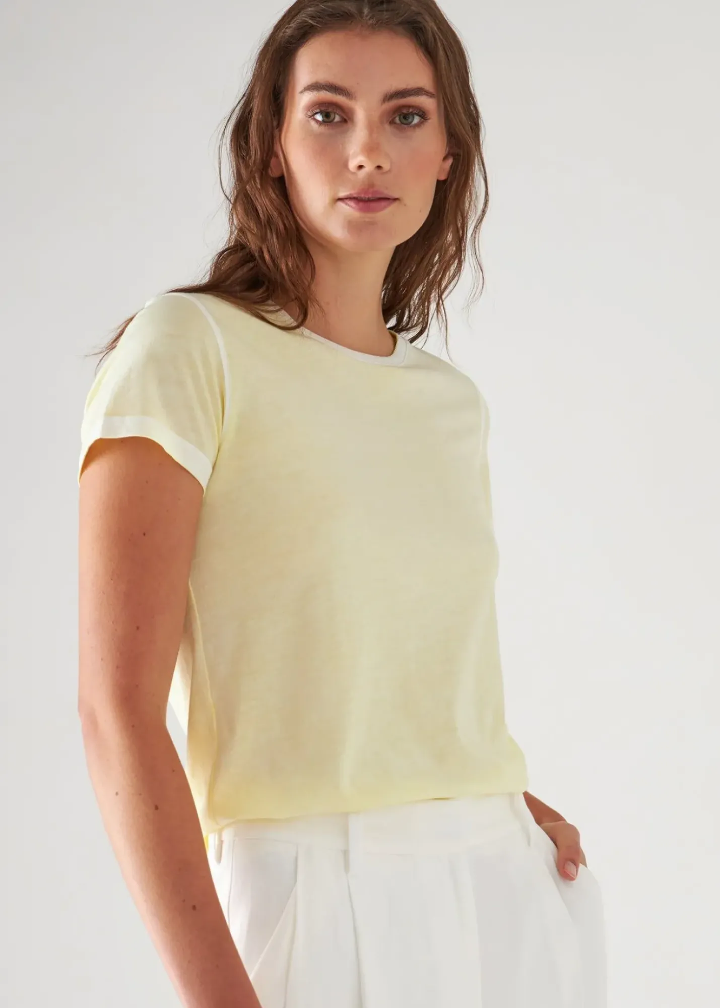 PATRICK ASSARAF Reverse Spray Lightweight Pima Cotton T-Shirt|Women T-Shirts
