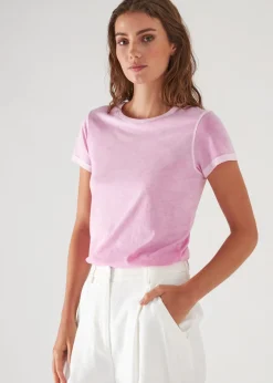 PATRICK ASSARAF Reverse Spray Lightweight Pima Cotton T-Shirt|Women T-Shirts