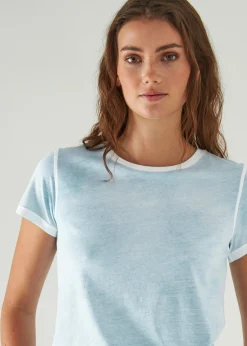PATRICK ASSARAF Reverse Spray Lightweight Pima Cotton T-Shirt|Women T-Shirts
