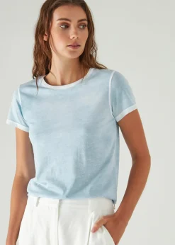 PATRICK ASSARAF Reverse Spray Lightweight Pima Cotton T-Shirt|Women T-Shirts