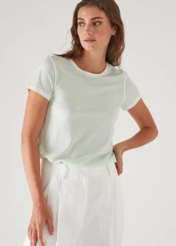 PATRICK ASSARAF Reverse Spray Lightweight Pima Cotton T-Shirt|Women T-Shirts