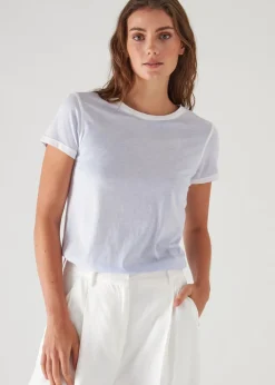 PATRICK ASSARAF Reverse Spray Lightweight Pima Cotton T-Shirt|Women T-Shirts