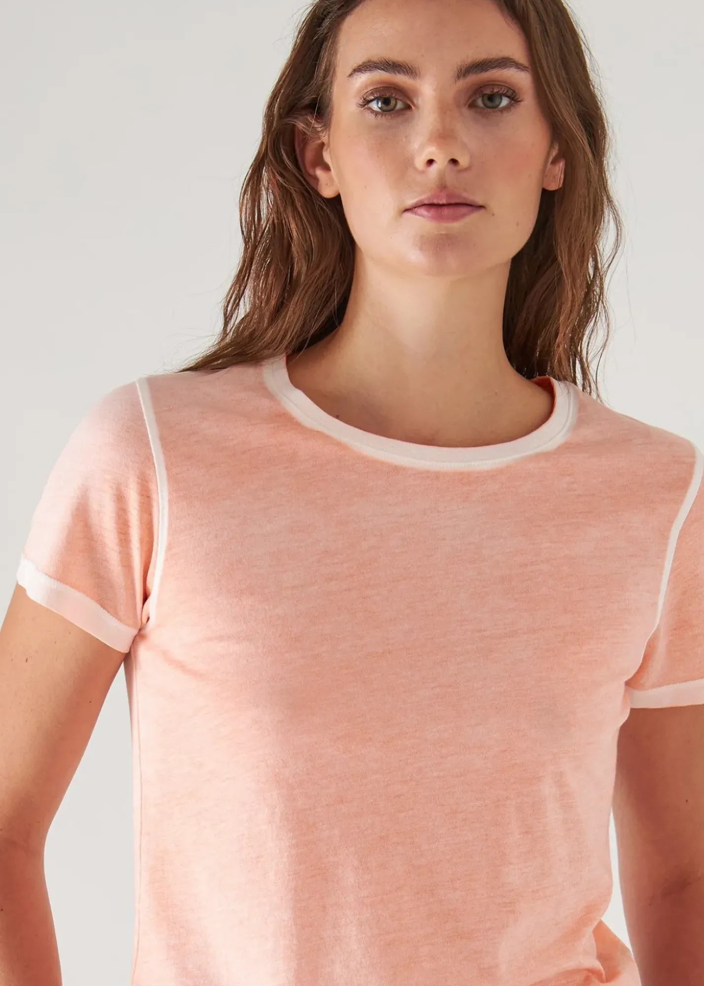 PATRICK ASSARAF Reverse Spray Lightweight Pima Cotton T-Shirt|Women T-Shirts