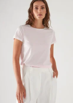 PATRICK ASSARAF Reverse Spray Lightweight Pima Cotton T-Shirt|Women T-Shirts