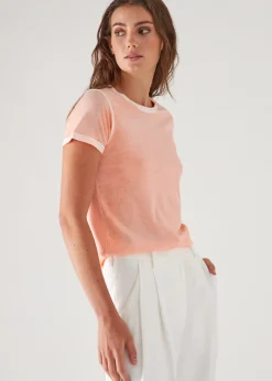 PATRICK ASSARAF Reverse Spray Lightweight Pima Cotton T-Shirt|Women T-Shirts