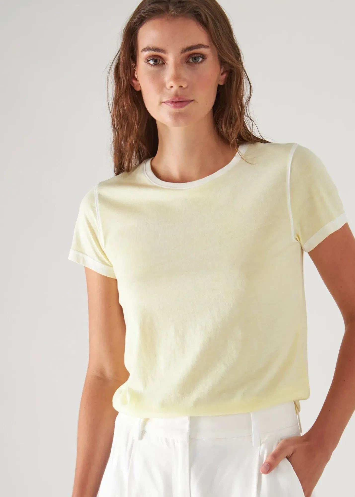 PATRICK ASSARAF Reverse Spray Lightweight Pima Cotton T-Shirt|Women T-Shirts