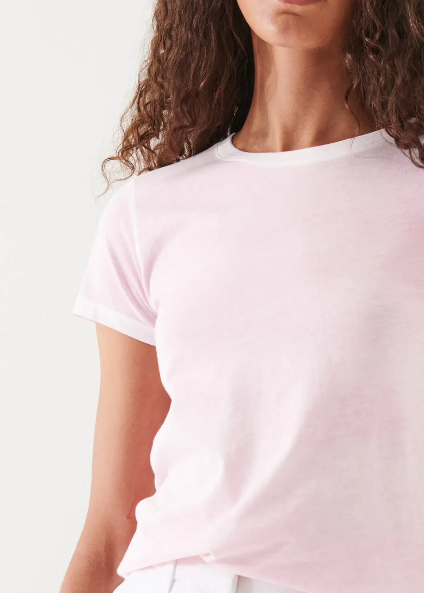 PATRICK ASSARAF Reverse Spray Lightweight Pima Cotton T-Shirt|Women T-Shirts