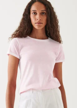 PATRICK ASSARAF Reverse Spray Lightweight Pima Cotton T-Shirt|Women T-Shirts