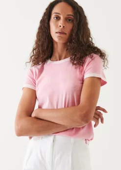 PATRICK ASSARAF Reverse Spray Lightweight Pima Cotton T-Shirt|Women T-Shirts