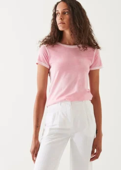 PATRICK ASSARAF Reverse Spray Lightweight Pima Cotton T-Shirt|Women T-Shirts