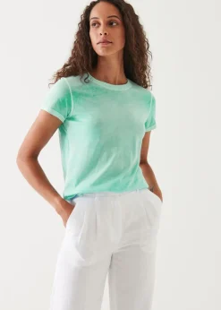 PATRICK ASSARAF Reverse Spray Lightweight Pima Cotton T-Shirt|Women T-Shirts
