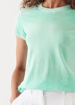 PATRICK ASSARAF Reverse Spray Lightweight Pima Cotton T-Shirt|Women T-Shirts