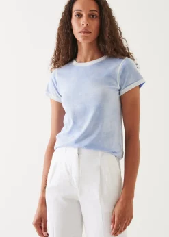 PATRICK ASSARAF Reverse Spray Lightweight Pima Cotton T-Shirt|Women T-Shirts