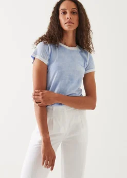 PATRICK ASSARAF Reverse Spray Lightweight Pima Cotton T-Shirt|Women T-Shirts