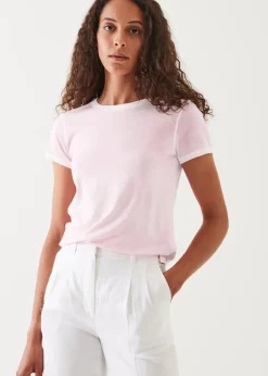 PATRICK ASSARAF Reverse Spray Lightweight Pima Cotton T-Shirt|Women T-Shirts